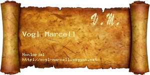 Vogl Marcell névjegykártya